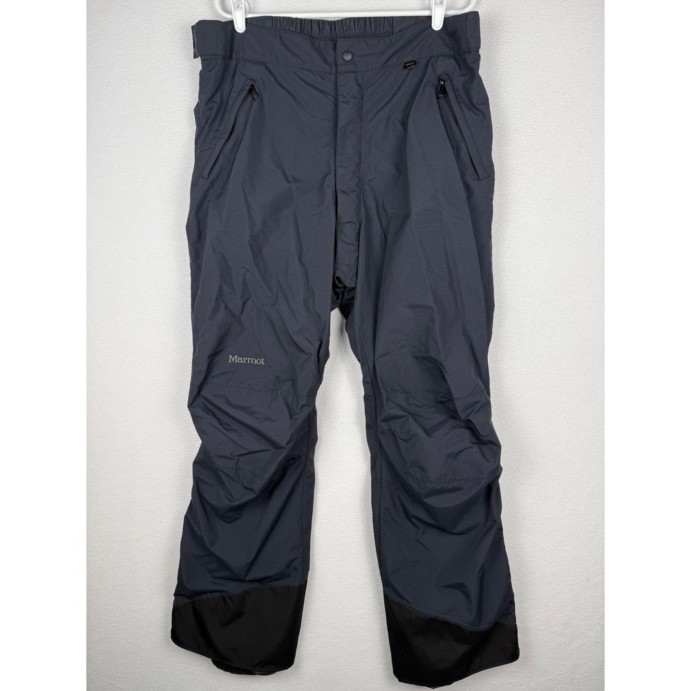 Marmot Snow Pants Mens XL Dark Gray Insulated Ski Snowboard Knee Pads